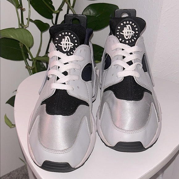 Nike Air Huarache Sneaker Grey Fog/Blue - Picture 2 of 4